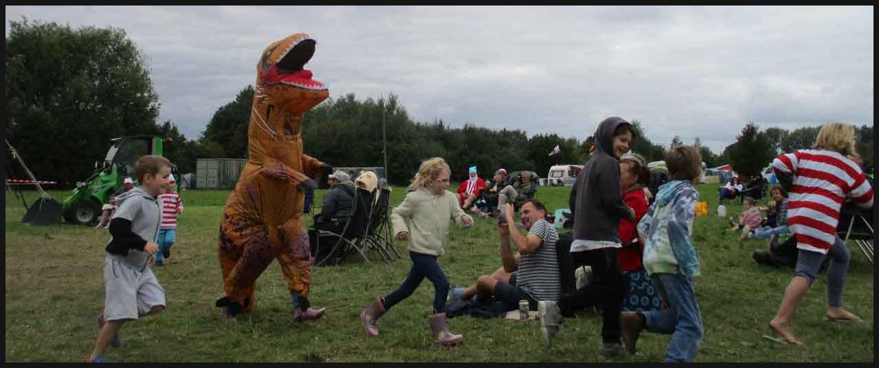 Dinosaur attacks festival goers