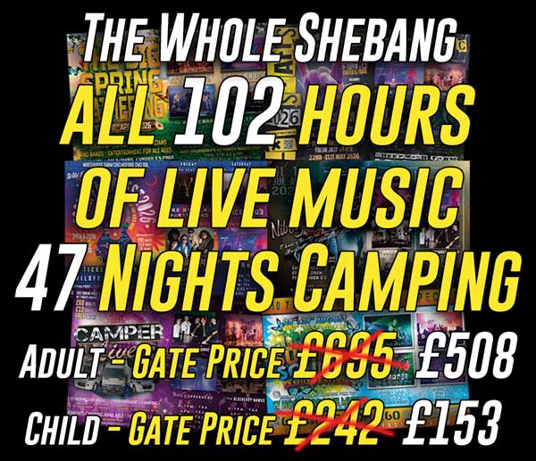 Wild Festivals 2025 Whole Shebang Season ticket events banner