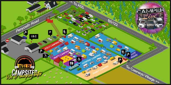 Wild Festivals North Wales 2025 music festival site map