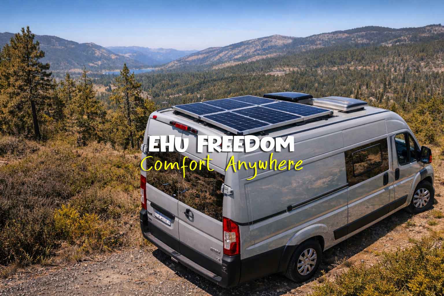 Van with solar panels